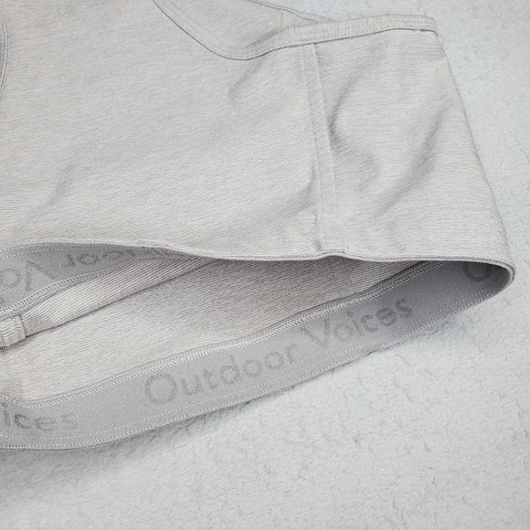 Outdoor Voices Athena Gray Halter Racerback Crop Sports Bra - Picture 5 of 7